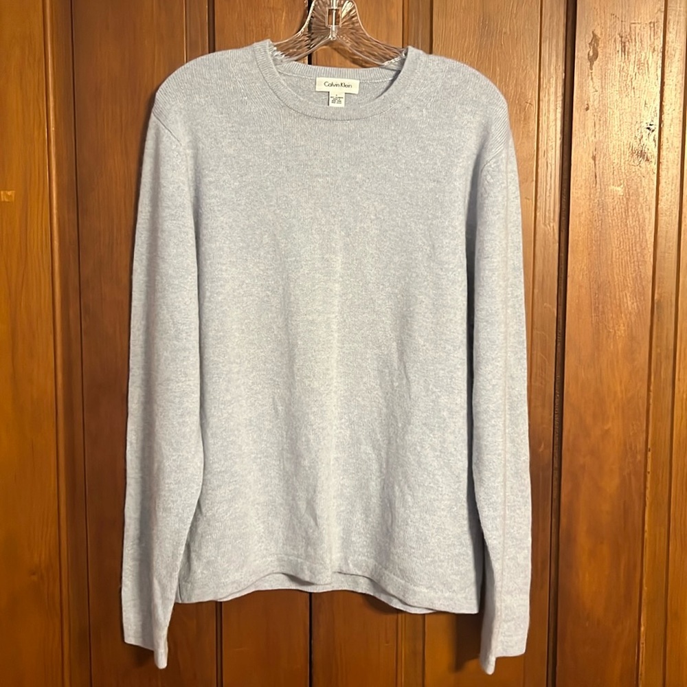 Calvin Klein Cashmere Sweat Baby Blue Sz L